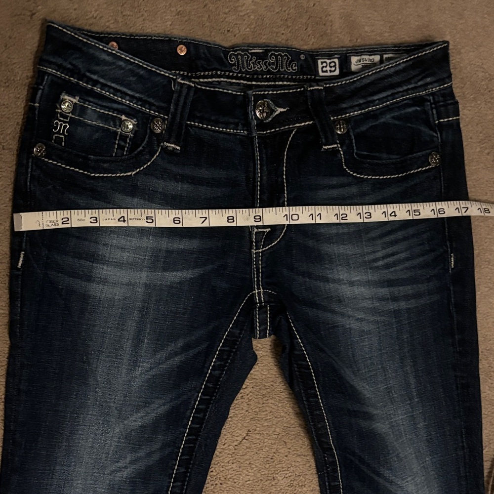 Miss Me Women's Embellished Dark Blue Jeans - Picture 7 of 8